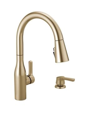 New Delta Marca Kitchen Pull-Down Faucet Champagne Bronze